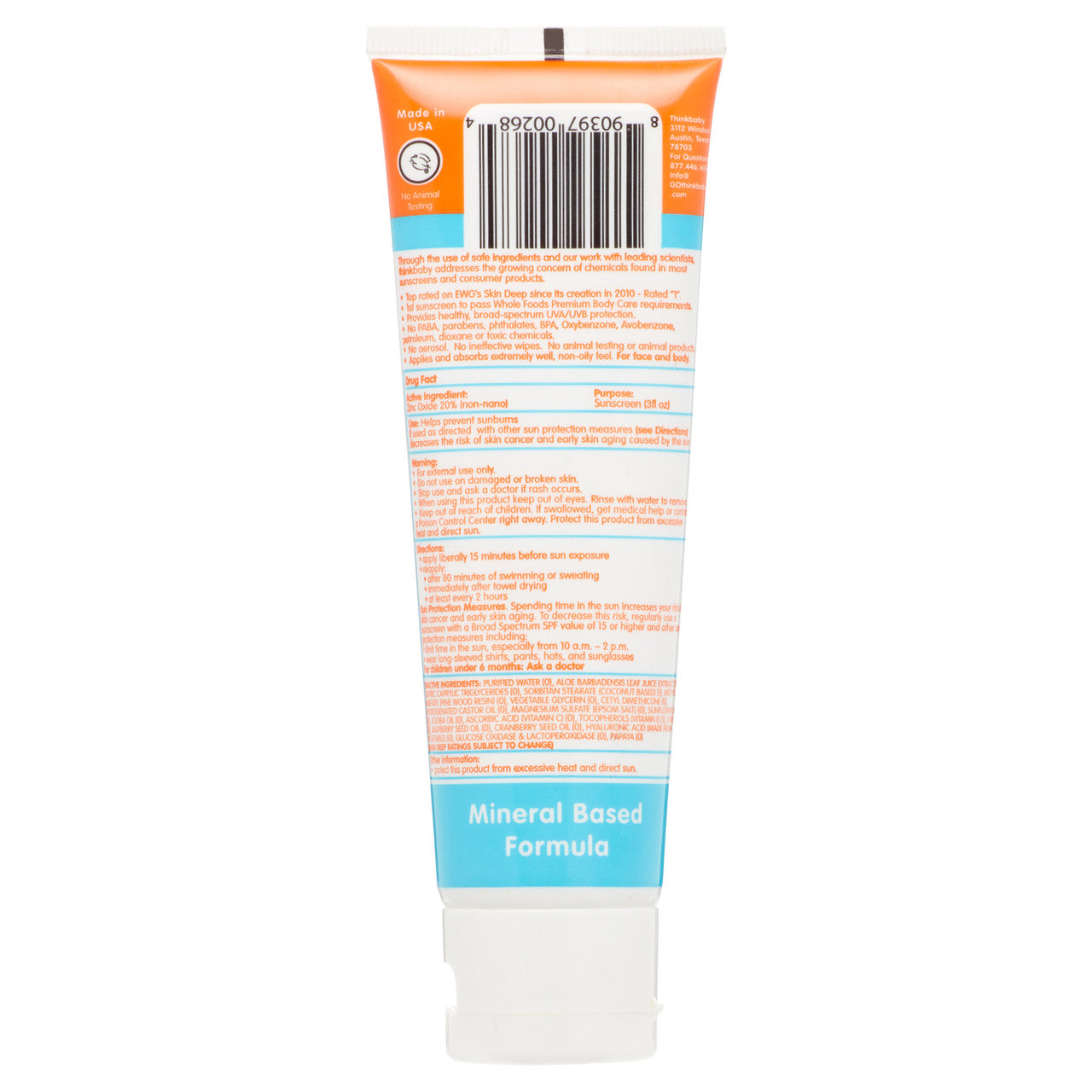 Think Baby SPF 50 Sunscreen (3 Oz)