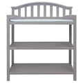 SF Home Baby Toddler Changing Table in Grey Wood Finish with Changing Pad